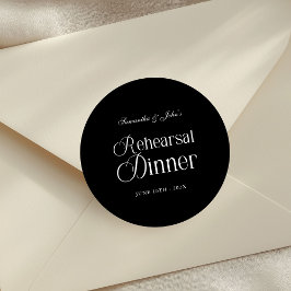 Moderne elegante Probe-Dinnerparty Runder Aufkleber