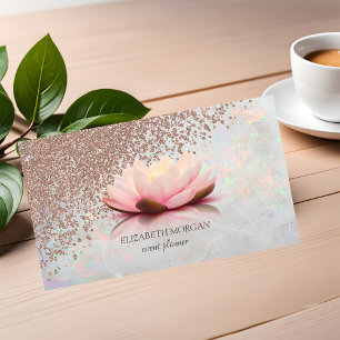 Moderne elegante professionelle Diamanten Lotus Op Visitenkarte