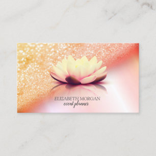 Moderne Elegante Professionelle Glitter Bokeh Lotu Visitenkarte