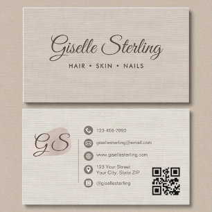 Moderne elegante QR-Code-Linencard Visitenkarte