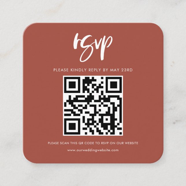 Moderne, elegante QR-Code-UAWG Begleitkarte (Vorderseite)
