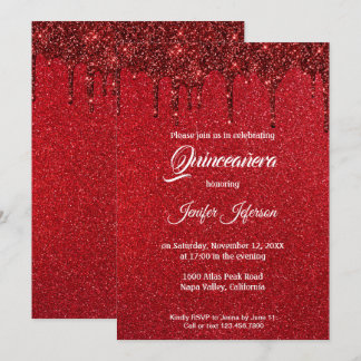 Moderne elegante Quinceanera Einladung