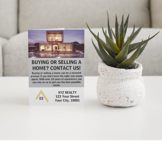 Moderne Elegante Real Anwesen Property Werbeaktion Einladung (realtor marketing card)