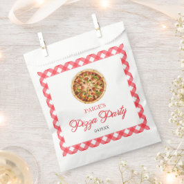 Moderne Elegante Red Pizza Party Geburtstagsparty Geschenktütchen