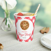 Moderne Elegante Red Pizza Party Geburtstagsparty