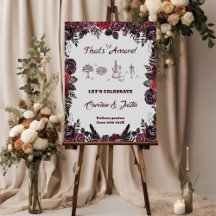 Moderne elegante Red Ruby Engagement Party Willkom