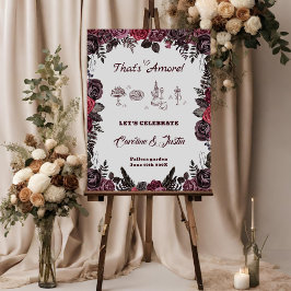 Moderne elegante Red Ruby Engagement Party Willkom
