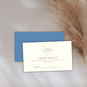 Moderne elegante Regentropfen-Windel-Raffle-Baby-P Begleitkarte