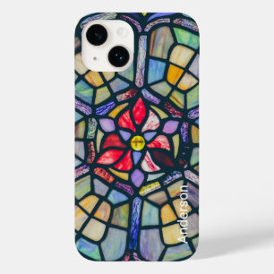 Moderne elegante Retro-Linien-Monogramm Case-Mate iPhone 14 Hülle