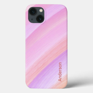 Moderne elegante Retro-Linien-Monogramm Case-Mate iPhone Hülle