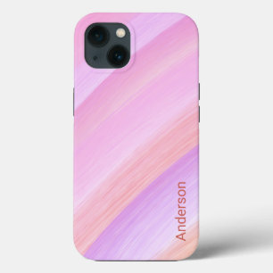 Moderne elegante Retro-Linien-Monogramm Case-Mate iPhone Hülle