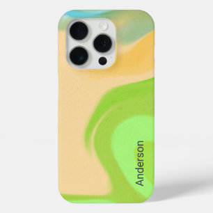Moderne elegante Retro-Linien-Monogramm Case-Mate iPhone Hülle