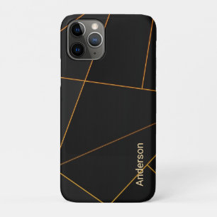 Moderne elegante Retro-Linien-Monogramm Case-Mate iPhone Hülle