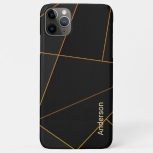 Moderne elegante Retro-Linien-Monogramm Case-Mate iPhone Hülle