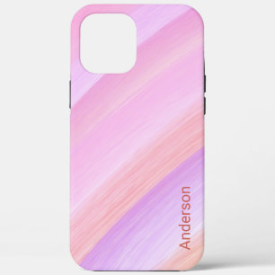 Moderne elegante Retro-Linien-Monogramm Case-Mate iPhone Hülle