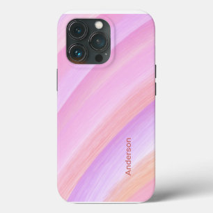 Moderne elegante Retro-Linien-Monogramm Case-Mate iPhone Hülle