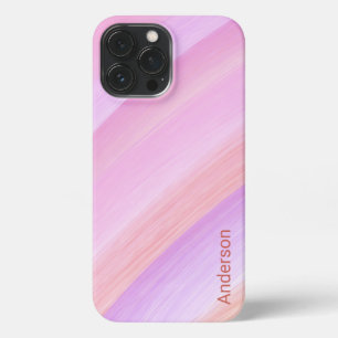 Moderne elegante Retro-Linien-Monogramm iPhone 13 Pro Max Hülle