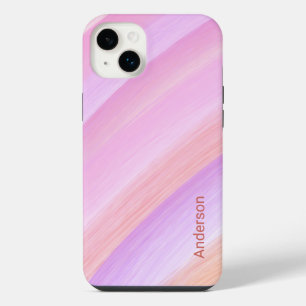 Moderne elegante Retro-Linien-Monogramm iPhone 14 Plus Hülle