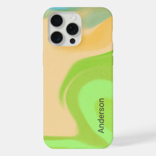 Moderne elegante Retro-Linien-Monogramm iPhone 15 Pro Max Hülle