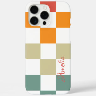 Moderne elegante Retro-Linien-Monogramm iPhone 16 Pro Max Hülle