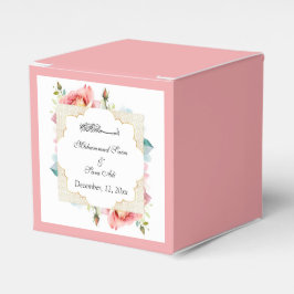 Moderne elegante rosa Blume Nikah muslimische Einl Geschenkschachtel