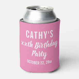 Moderne Elegante Rosa Geburtstagsparty Gefallen Dosenkühler