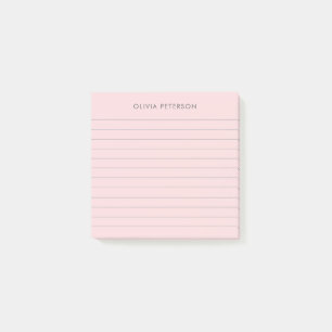 Moderne elegante rosa gestreift post-it klebezettel