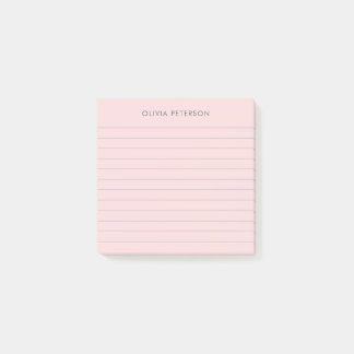 Moderne elegante rosa gestreift post-it klebezettel