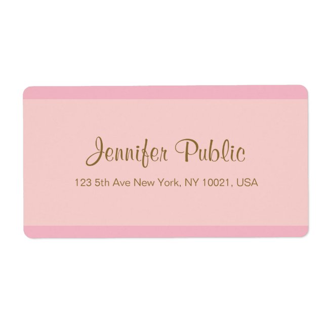 Moderne elegante rosa goldene Schrift Trendy Templ (Vorne)