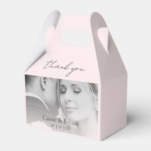 Moderne elegante Rosa Hochzeit Vielen Dank Geschenkschachtel