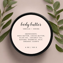 Moderne, elegante Rosa Zutaten Runder Aufkleber