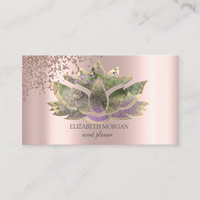 Moderne Elegante Rose Gold Diamanten Visitenkarte (Vorderseite)