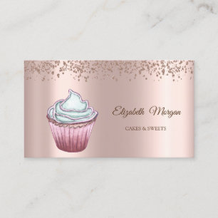 Moderne elegante Rose Gold Diamanten Visitenkarte