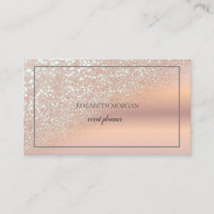 Moderne elegante Rose-Gold-Glitter-Bokeh-Ombre, Ra Visitenkarte