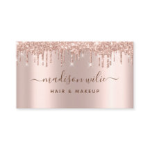 Moderne Elegante Rose Gold Glitzer Beauty Salon Bu