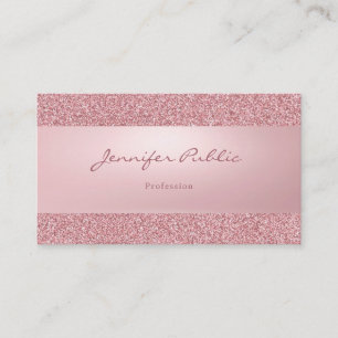Moderne elegante Rose Gold Glitzer Template Visitenkarte