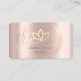 Moderne elegante Rose Gold ,Gold Circles Gold Lotu Visitenkarte