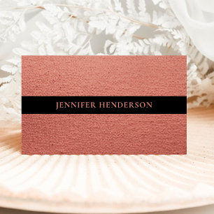 Moderne Elegante Rose Gold Typografie Beruflich Visitenkarte