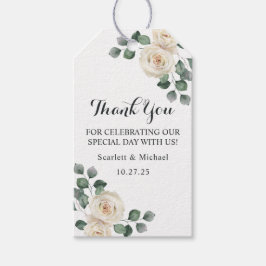 Moderne Elegante Rose Golden Arch Hochzeit Geschenkanhänger