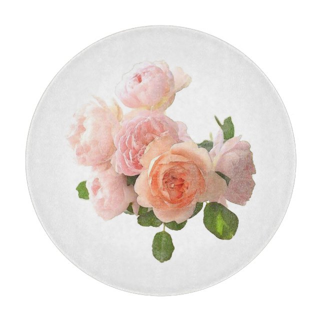 Moderne elegante Rose Moderne Designvorlage Schneidebrett (Vorderseite)