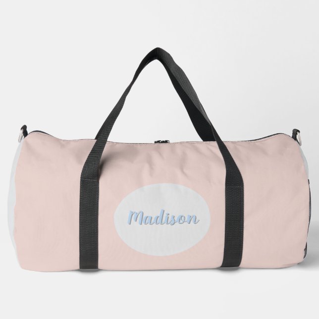 Moderne elegante Rose Rosa Personalisierte Duffle  Bag (Vorderseite)