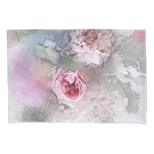 Moderne Elegante Rose Wasser Blume Kissenbezug