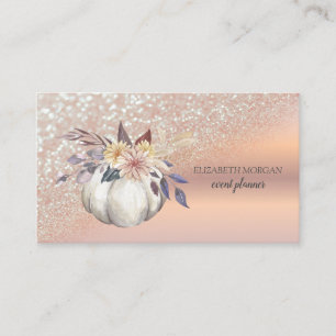 Moderne Elegante Roségold Glitter Bokeh Ombre Visitenkarte