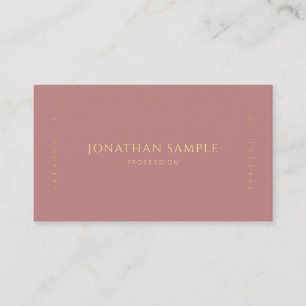 Moderne elegante rotbraune Goldtext-Schablone Visitenkarte