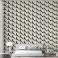 Moderne Elegante Rote Rosen & grünes, heiliges Mus