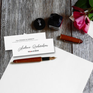 Moderne, elegante rote schwarze Schrift Telefonnummerkarte