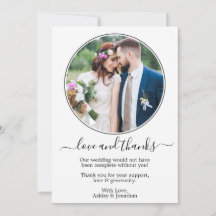 Moderne, elegante Round-Foto-Frame-Hochzeit