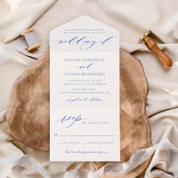 Moderne Elegante Royal Blue Wedding