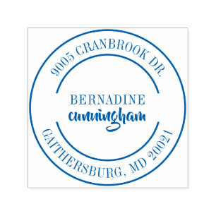 Moderne Elegante Rücksendeadresse Persönlich Permastempel