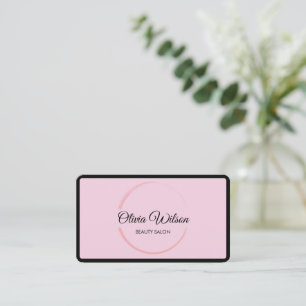 Moderne elegante Salon-Initialen mit schwarzem QR- Visitenkarte